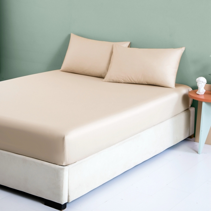 91家纺网 家纺一手货源 找家纺 久典 2022新款100支双股澳棉单品床笠 曲奇色