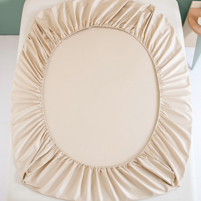 91家纺网 家纺一手货源 找家纺 久典 2022新款100支双股澳棉单品床笠 曲奇色