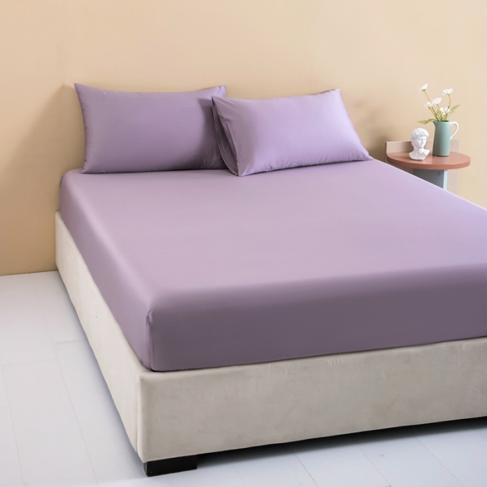 91家纺网 家纺一手货源 找家纺 久典 2022新款100支双股澳棉单品床笠 神秘紫