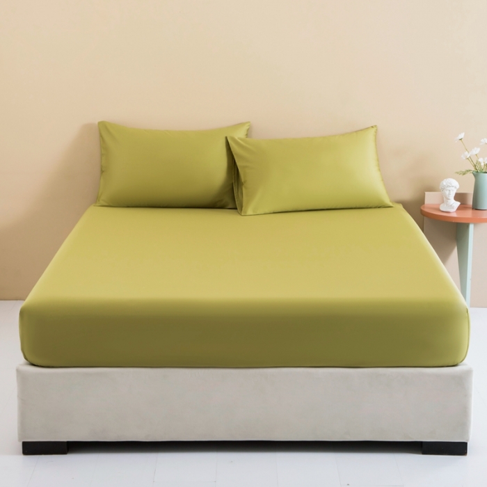 91家纺网 家纺一手货源 找家纺 久典 2022新款100支双股澳棉单品床笠 太妃黄