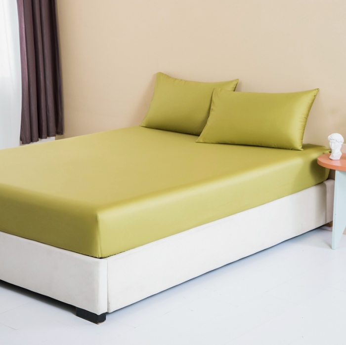 91家纺网 家纺一手货源 找家纺 久典 2022新款100支双股澳棉单品床笠 太妃黄