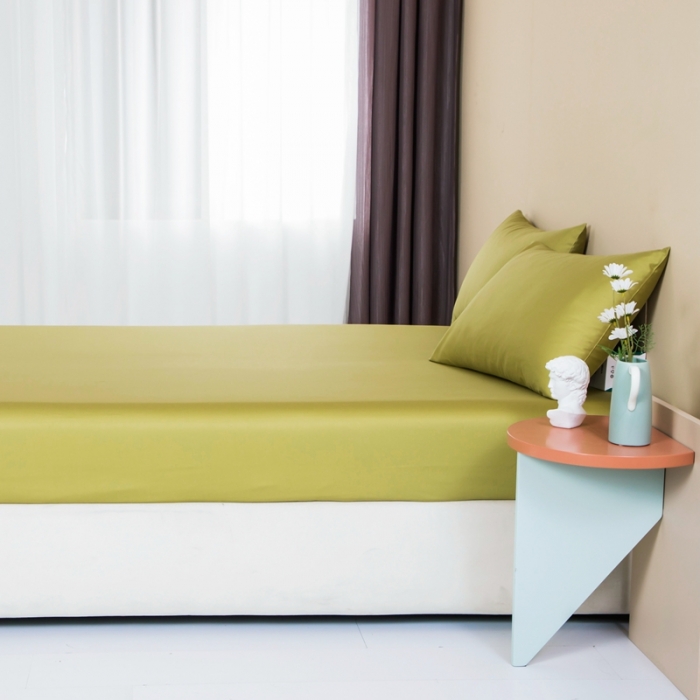 91家纺网 家纺一手货源 找家纺 久典 2022新款100支双股澳棉单品床笠 太妃黄