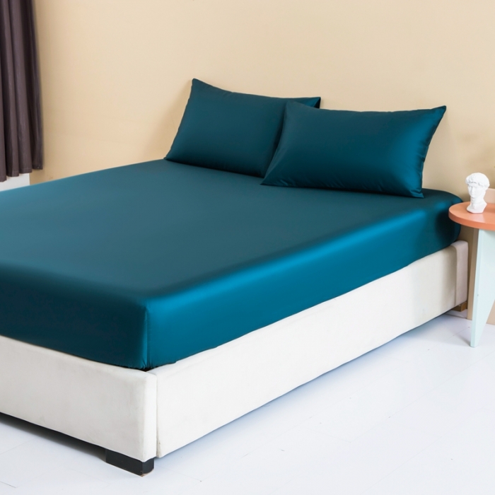 91家纺网 家纺一手货源 找家纺 久典 2022新款100支双股澳棉单品床笠 午夜蓝