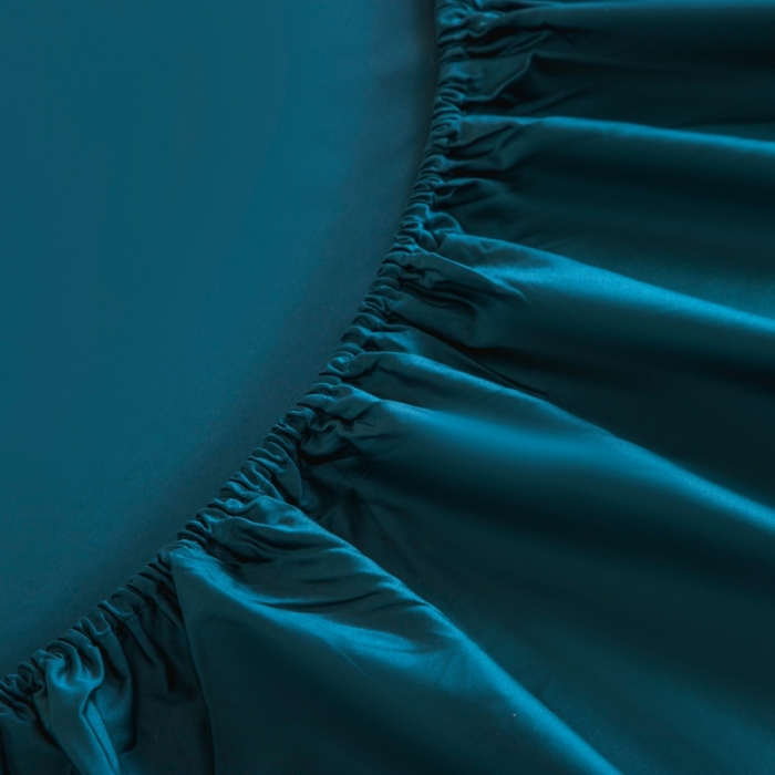 91家纺网 家纺一手货源 找家纺 久典 2022新款100支双股澳棉单品床笠 午夜蓝