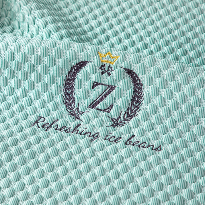 91家纺网 家纺一手货源 找家纺 佳居缘 2022新款冰豆豆冷感床裙款凉席三件套 清雅绿