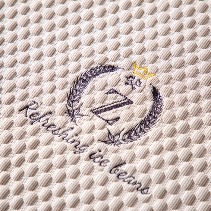 91家纺网 家纺一手货源 找家纺 佳居缘 2022新款冰豆豆冷感床裙款凉席三件套 香芋粉