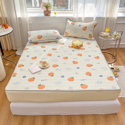 91家纺网 家纺一手货源 找家纺 （总）寐居 2022新款0.5凉感丝床笠款乳胶凉席三件套