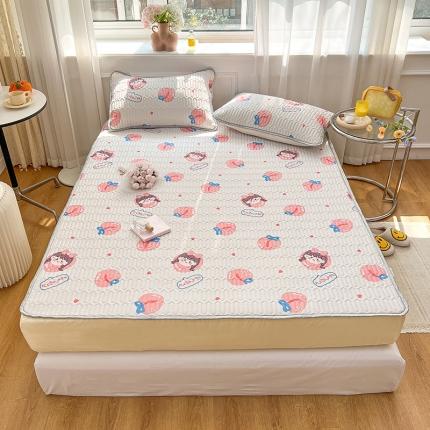 91家纺网 家纺一手货源 找家纺 （总）寐居 2022新款0.5凉感丝床笠款乳胶凉席三件套