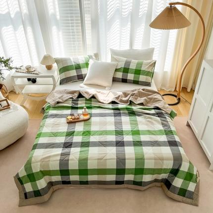 91家纺网 家纺一手货源 找家纺 天瑜 2024新款棉花芯色织水洗棉夏被 初见