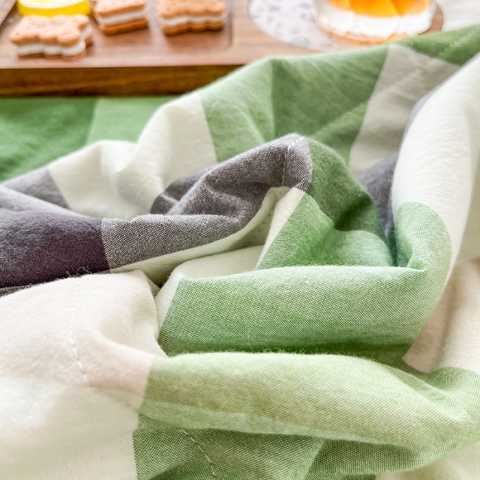 91家纺网 家纺一手货源 找家纺 天瑜 2024新款棉花芯色织水洗棉夏被 初见