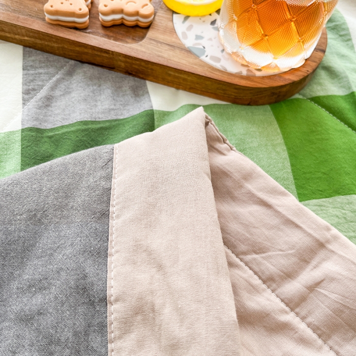 91家纺网 家纺一手货源 找家纺 天瑜 2024新款棉花芯色织水洗棉夏被 初见