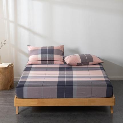 久典 2022新款色织全棉水洗棉单品床笠 都市风尚粉