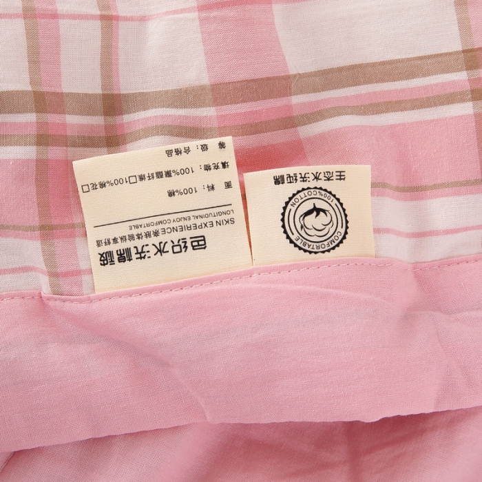 91家纺网 家纺一手货源 找家纺 天瑜 2024新款棉花芯色织水洗棉夏被 粉彩格