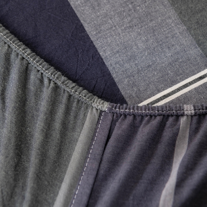 91家纺网 家纺一手货源 找家纺 久典 2022新款色织全棉水洗棉单品床笠 都市风尚绿