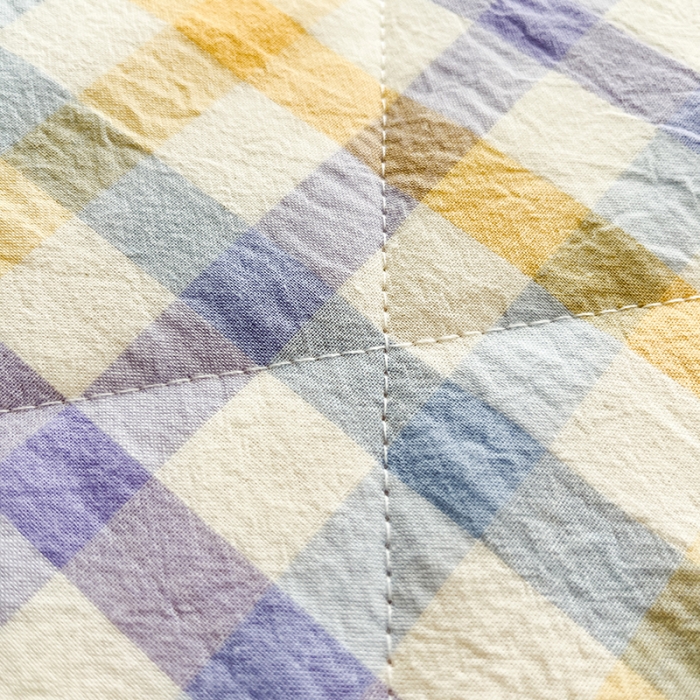 91家纺网 家纺一手货源 找家纺 天瑜 2024新款棉花芯色织水洗棉夏被 光芒紫