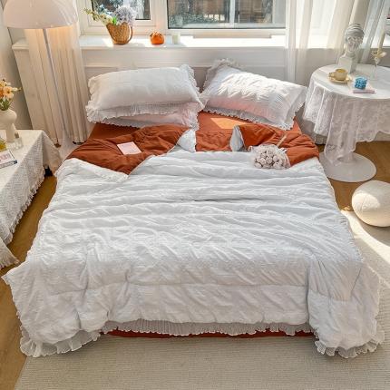 91家纺网 家纺一手货源 找家纺 （总）寐居 2022新款韩版公主风泡泡纱夏被四件套