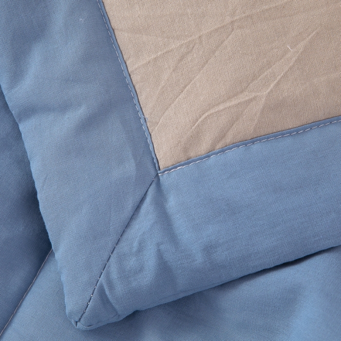 91家纺网 家纺一手货源 找家纺 天瑜 2024新款棉花芯色织水洗棉夏被 蓝大格