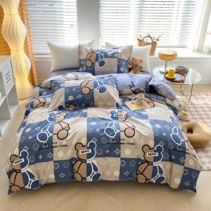 米莱 2022新款全棉工艺款四件套比利熊