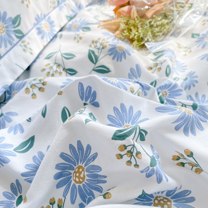 91家纺网 家纺一手货源 找家纺 米莱 2022新款全棉工艺款四件套 花似梦兰