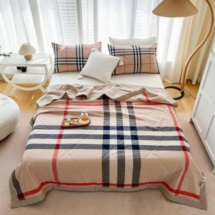 91家纺网 家纺一手货源 找家纺 （总）天瑜  2024全棉A类色织水洗棉夏被棉花芯纯棉夏凉被空调被