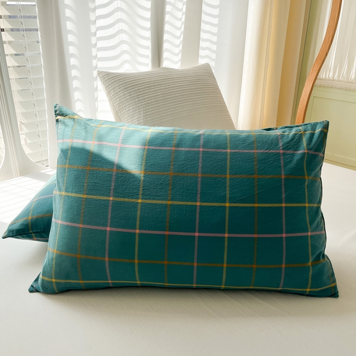 91家纺网 家纺一手货源 找家纺 天瑜 2024新款棉花芯色织水洗棉夏被 维卡蓝