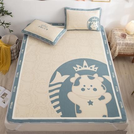 91家纺网 家纺一手货源 找家纺 宅部落 2022新款卡通大版冰丝席 星巴牛