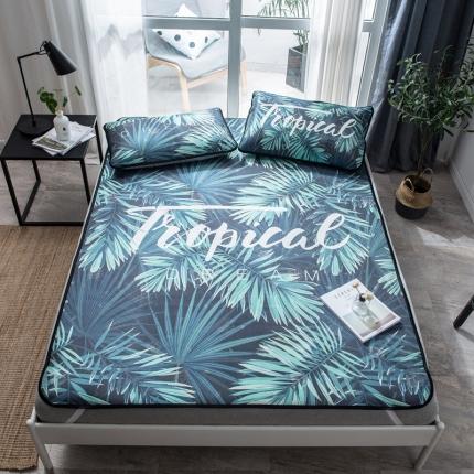 91家纺网 家纺一手货源 找家纺 宅部落 2022新款卡通大版冰丝席 热带雨林