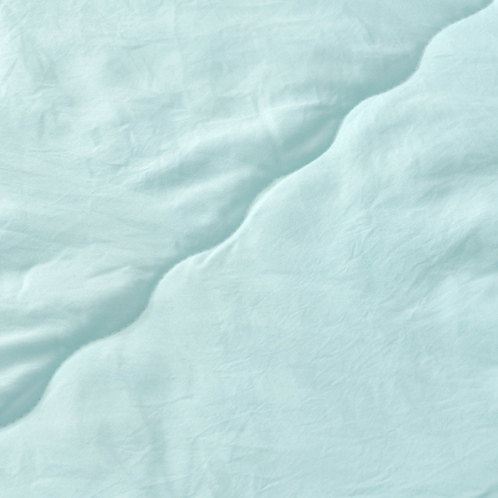 91家纺网 家纺一手货源 找家纺 德芙 2023新款水洗棉斜纹夏被 湖蓝Lake blue