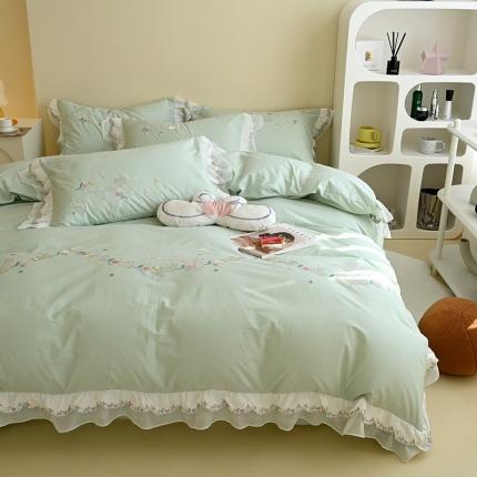 91家纺网 家纺一手货源 找家纺 2022帅露春夏爆款水洗棉四件套绿野仙踪系列 绿野仙踪-绿