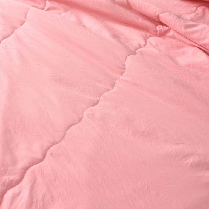 91家纺网 家纺一手货源 找家纺 德芙 2023新款水洗棉斜纹夏被 西瓜红