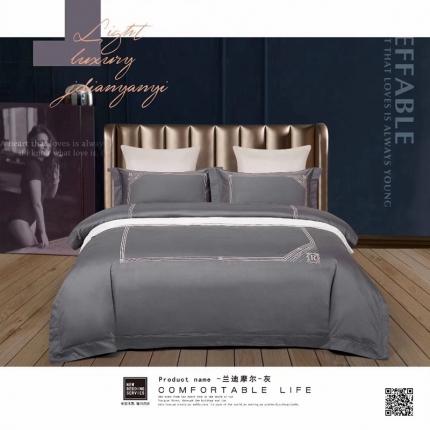 91家纺网 家纺一手货源 找家纺 （总）威克凯丽2022全工艺绣花100支长绒棉四件套