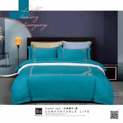 91家纺网 家纺一手货源 找家纺 （总）威克凯丽2022全工艺绣花100支长绒棉四件套