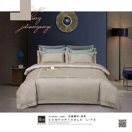 91家纺网 家纺一手货源 找家纺 （总）威克凯丽2022全工艺绣花100支长绒棉四件套