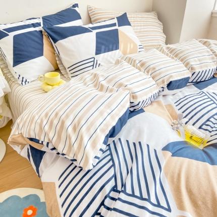 91家纺网 家纺一手货源 找家纺 凌鼎 2025新款40支13372全棉印花四件套时尚空间