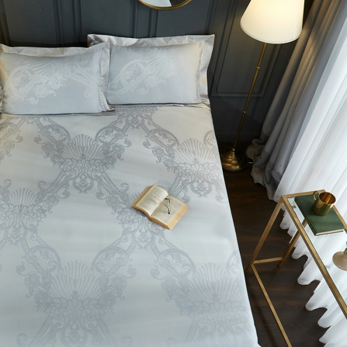 91家纺网 家纺一手货源 找家纺 威克凯丽2023新款重磅七彩大提花纯竹纤维软凉席三件套弗洛森