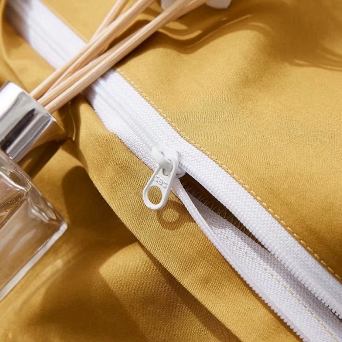 91家纺网 家纺一手货源 找家纺 威克凯丽2022全工艺绣花100支长绒棉四件套兰迪摩尔-黄