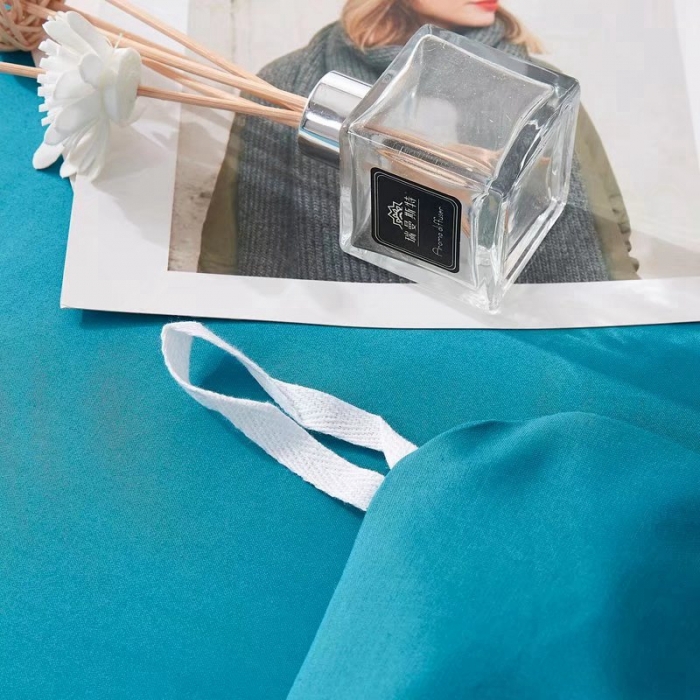 91家纺网 家纺一手货源 找家纺 威克凯丽2022全工艺绣花100支长绒棉四件套兰迪摩尔-蓝