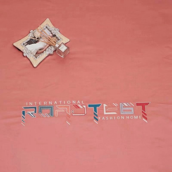 91家纺网 家纺一手货源 找家纺 威克凯丽2022全工艺绣花100支长绒棉四件套西雅图-粉