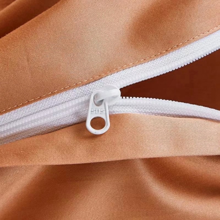 91家纺网 家纺一手货源 找家纺 威克凯丽2022全工艺绣花100支长绒棉四件套西雅图-咖