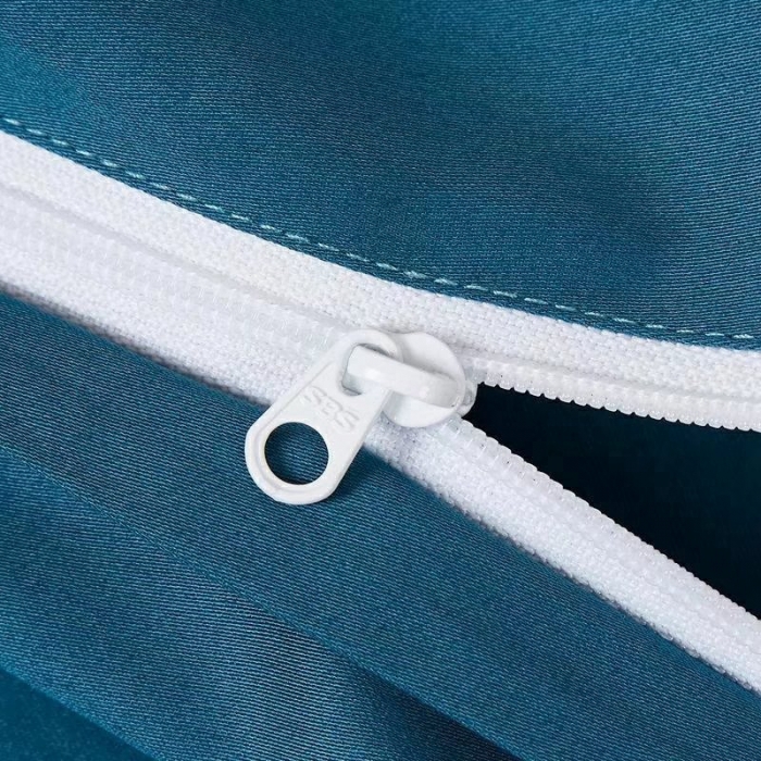 91家纺网 家纺一手货源 找家纺 威克凯丽2022全工艺绣花100支长绒棉四件套西雅图-蓝