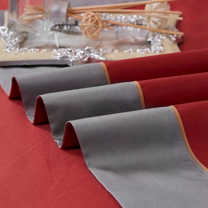 91家纺网 家纺一手货源 找家纺 威克凯丽2022全工艺绣花100支长绒棉四件套西雅图-铁锈红