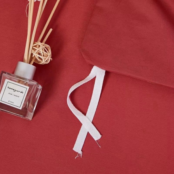 91家纺网 家纺一手货源 找家纺 威克凯丽2022全工艺绣花100支长绒棉四件套西雅图-铁锈红