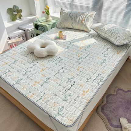 91家纺网 家纺一手货源 找家纺 （总）慕尚 小清新床席款乳胶席三件套（带氨纶0.5mm）