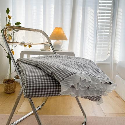 91家纺网 家纺一手货源 找家纺 珺柔家纺 2022新款全棉色织提花夏凉被 灰格