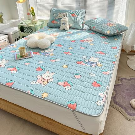 91家纺网 家纺一手货源 找家纺 （总）慕尚 小清新床席款乳胶席三件套（带氨纶0.5mm）