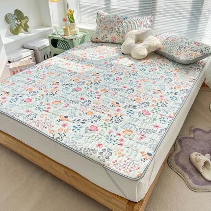 91家纺网 家纺一手货源 找家纺 （总）慕尚 小清新床席款乳胶席三件套（带氨纶0.5mm）