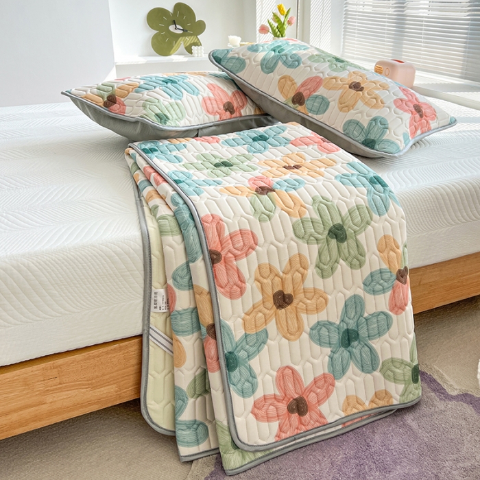 91家纺网 家纺一手货源 找家纺 （总）慕尚 小清新床席款乳胶席三件套（带氨纶0.5mm）