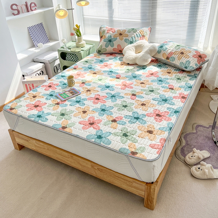 91家纺网 家纺一手货源 找家纺 （总）慕尚 小清新床席款乳胶席三件套（带氨纶0.5mm）