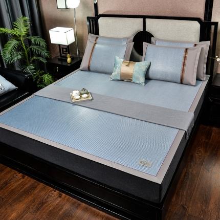 91家纺网 家纺一手货源 找家纺 （总）小牛席业2022经典款高档冰藤双面席皮革标