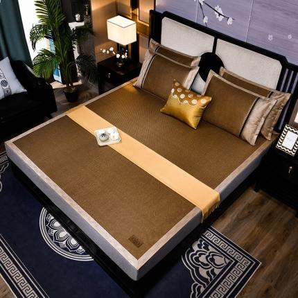 91家纺网 家纺一手货源 找家纺 （总）小牛席业2022经典款高档冰藤双面席皮革标